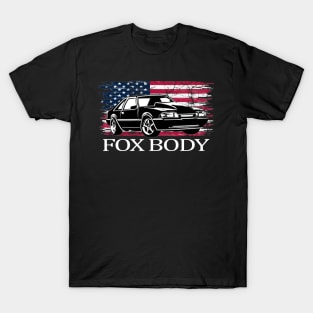 Mustang Foxbody American Fox body stang Muscle classic Car 5.0L T-Shirt